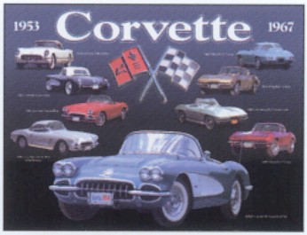 1953 To 1967 Corvette Collage Metal Sign - 
96660