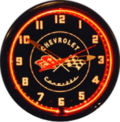 Corvette 1953/1954/1955 Model Years Neon Wall Clock - 
VET53-55