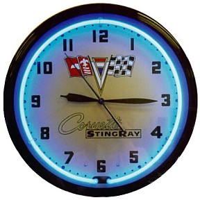 Corvette Stingray Model Years Neon Wall Clock - 
VETSTNGRAY