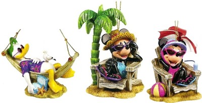Disney Mickey And Friends At The Beach Holiday Ornaments Set Of 3 By Bradford Exchange - 
0300929001