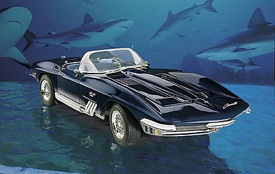 1965 CORVETTE MAKO SHARK DIE-CAST 1:24 SCALE MODEL BY THE FRANKLIN MINT - 
B11WS38