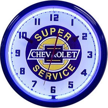 Chevy Super Service Neon Wall Clock - 
CHEVYSUPERSERVICE