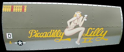B-17g Picadilly Lilly II Aluminum Aircraft Nose Art Panel - 
B17PL