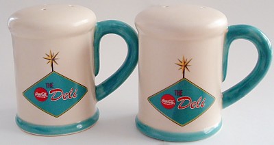 Coca-Cola Deli Sign Stoneware Salt And Pepper Shakers - 
39553