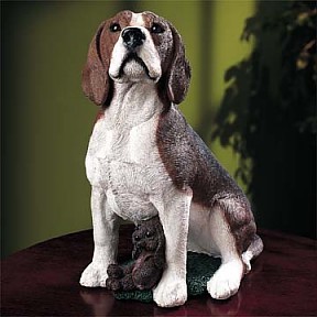 BEAGLE WITH BUNNY ADULT DOG FIGURINE - 
01023