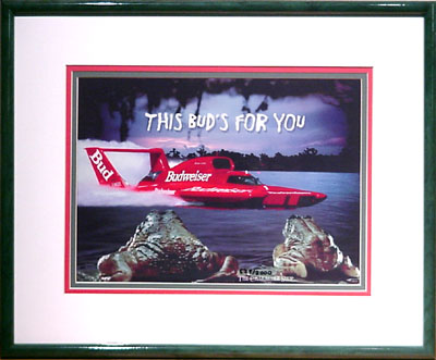 Budweiser Frogs Boat Ride Advertising And Animation Art Cel - 
AA123
