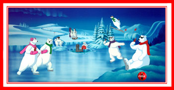 Coca-Cola Animation Art Cel - Winter Scene - 
AA131