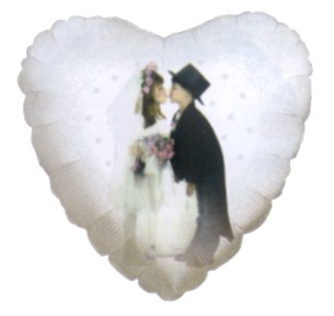 PICTURE PERFECT WEDDING HEART SHAPED MYLAR BALLOON - 
16132