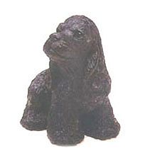 BLACK COCKER SPANIEL DOG BANK
