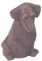 CHOCOLATE LABRADOR SITTING DOG BANK