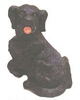BLACK LABRADOR DOG BANK