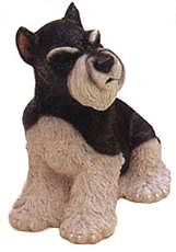 DARK SCHNAUZER DOG BANK