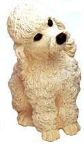 WHITE POODLE DOG BANK