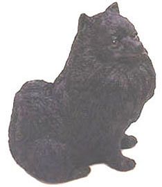 BLACK POMERANIAN DOG BANK