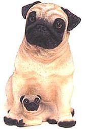 FAWN PUG DOG BANK