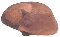 BROWN FIRESIDE CAT BANK