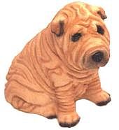 FAWN SHAR PEI DOG BANK