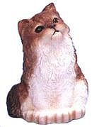 BROWN SITTING LONGHAIR CAT BANK