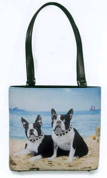 BOSTON TERRIER BUCKET PURSE