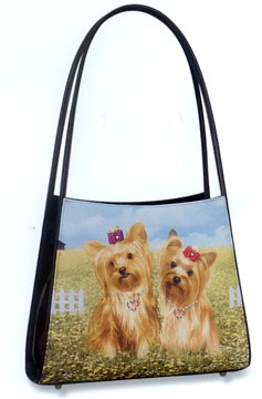 YORKSHIRE TERRIER CRESCENT PURSE
