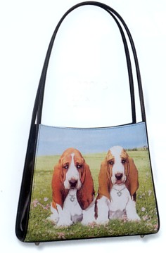 BASSET HOUND CRESCENT PURSE