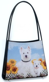 WEST HIGHLAND TERRIER CRESCENT PURSE