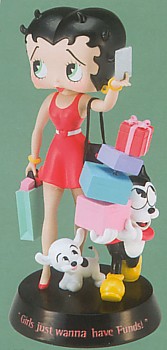 BETTY BOOP GIRLS JUST WANNA HAVE FUNDS BOBBLE HEAD FIGURINE