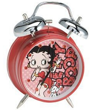 BETTY BOOP TWIN BELL ALARM DESK CLOCK