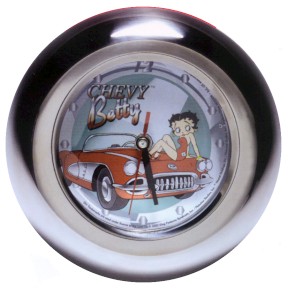 BETTY CHEVY METAL WALL CLOCK