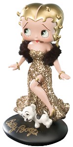 BETTY BOOP 14K GOLD LIMITED EDITION BOBBLE HEAD FIGURINE