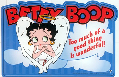 Betty Boop Angel Embossed Tin Sign