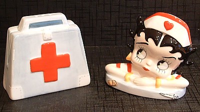 Betty Boop Nurse Salt And Pepper Shakers