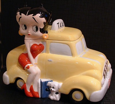 BETTY BOOP YELLOW TAXI CAB COOKIE JAR