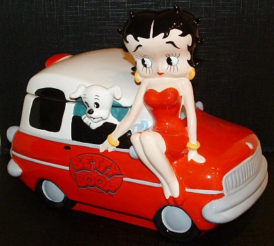 BETTY BOOP RED CAR COOKIE JAR