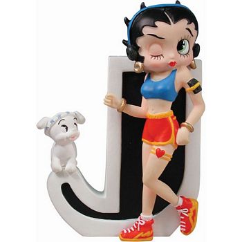 BETTY BOOP LETTER J FIGURINE