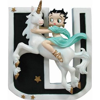 BETTY BOOP LETTER U FIGURINE