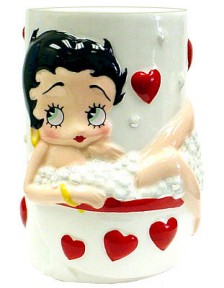 BETTY BOOP IN BATHTUB CERAMIC BATHROOM CUP