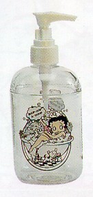 BETTY BOOP BATHTUB CLEAR ACRYLIC LOTION/SOAP DISPENSER