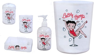 BETTY BOOP 5 PIECE CHAMPAGNE BATH SET
