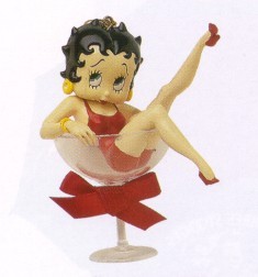BETTY BOOP CHAMPAGNE ORNAMENT