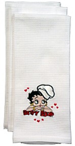 BETTY BOOP KITCHEN TOWELS - 3 TOWEL SET