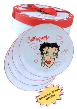 BETTY BOOP HEARTS DESSERT PLATE SET