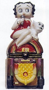 BETTY BOOP JUKEBOX PORCELAIN CLASP BOX