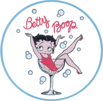 BETTY BOOP CHAMPAGNE ROUND BATH RUG