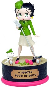 BETTY BOOP 1940'S TOUR OF DUTY MUSICAL FIGURINE