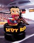 Race Car Betty Boop Sitting On Tires With Helmet Trinket Box