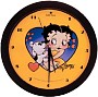 Betty Boop Heart With Yellow Background Wall Clock