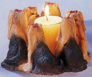 Yorkshire Terrier Circle Candle Holder