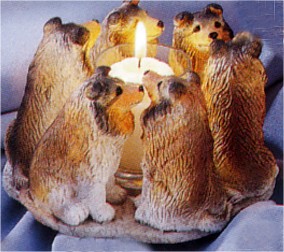 COLLIE CIRCLE CANDLE HOLDER