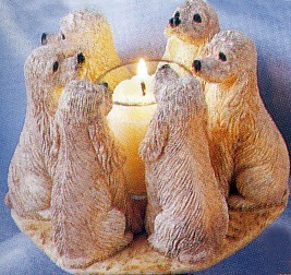 COCKER SPANIEL CIRCLE CANDLE HOLDER